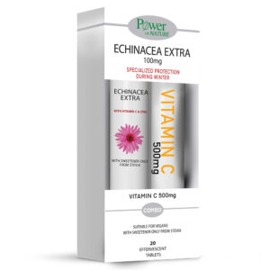 Power Health Promo Pack Echinacea Extra με Στέβια 24 Eff.Tabs γεύση Λεμόνι & Vitamin C 500mg Πορτοκάλι 20 Eff.Tabs