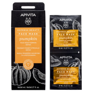 Apivita Express Beauty Μάσκα Προσώπου για Αποτοξίνωση με Κολοκύθα 2x8ml