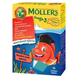 Moller's Omega 3 για Παιδιά 36 Ζελεδάκια Ψαράκια Φράουλα