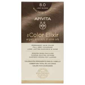 Apivita My Color Elixir Μόνιμη βαφή Μαλλιών N8,0 Ξανθό ανοιχτό