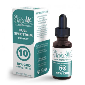CBDGreece Σταγόνες Ελαίου 10% CBD 1000mg Full Spectrum 10ml