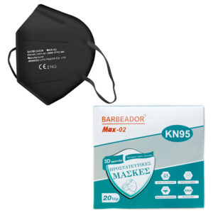 Barbeador Μάσκα Υψηλής Προστασίας FFP2/KN95 Μαύρη 20τεμ