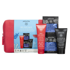 Apivita Promo Pack Bee Sun Safe Hydra Fresh Face Gel-Cream SPF50 50ml με ΔΩΡΟ Black Detox Gel Kαθαρισμού 50ml & Express Beauty Face Mask Sea Lavender 2x8ml
