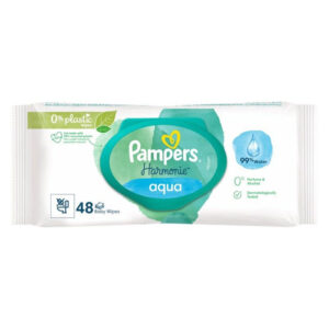 Pampers Harmonie Aqua Baby Wipes 0% Plastic 48τμχ