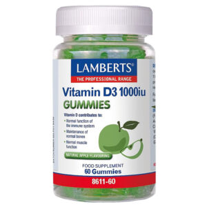 Lamberts Vitamin D3 1000iu Gummies με Φυσική Γεύση Μήλου 60τμχ
