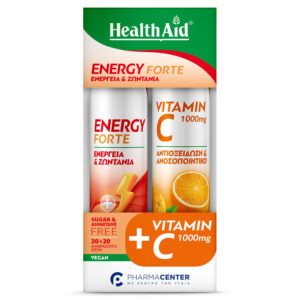 Health Aid Promo Pack Energy Forte eff.tabs + Vitamin C 1000mg Πορτοκάλι 20eff.tabs