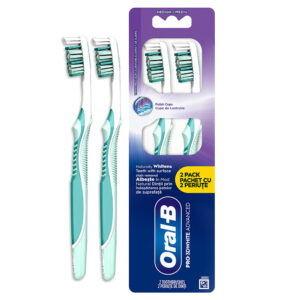 Oral B Pro 3D White Advanced Οδοντόβουρτσα Medium - Promo Pack 2 Τεμαχίων