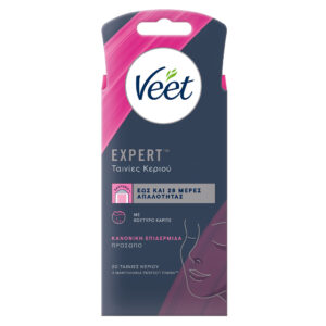 Veet Expert ταινίες Κεριού για Πρόσωπο Κανονική Επιδερμίδα 20τμχ