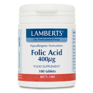 Lamberts Folic Acid 400mcg 100tabs