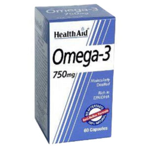 Health Aid Omega 3 750mg (Epa 425mg DHA 325mg) Capsules 30