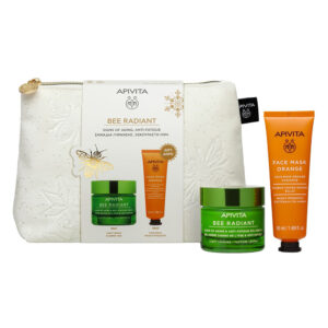 Apivita Promo Pack Bee Radiant Κρέμα Ελαφριάς Υφής για Σημάδια Γήρανσης & Ξεκούραστη Όψη 50ml με ΔΩΡΟ Face Mask Orange 50ml