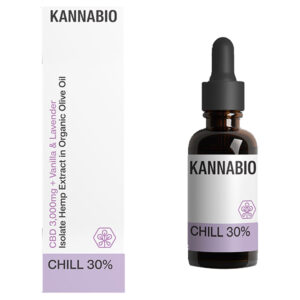 KannaBio Chill 30% Hemp Oil Drops 3000mg CBD + Vanilla & Lavender 10ml